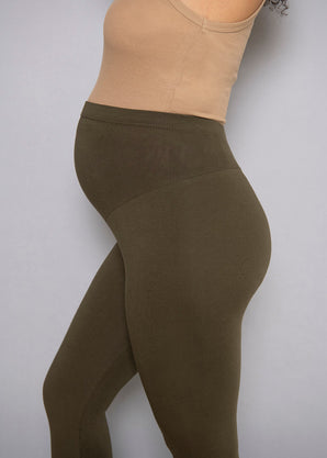 Maternity Everyday Leggings - Khaki Green