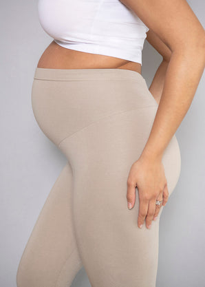 Maternity Everyday Leggings - Oatmeal Beige