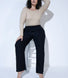 Curve Linen Trousers - Black