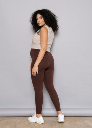 Maternity Everyday Leggings - Chocolate Brown