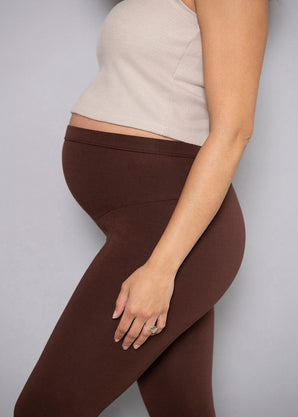 Maternity Everyday Leggings - Chocolate Brown