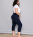 Curve Cropped Lightweight Leggings - Navy