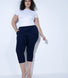 Curve Crop Stretch Trousers - Navy