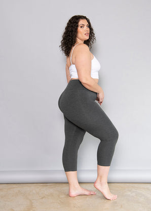 Cropped Lightweight Leggings - Dark Grey