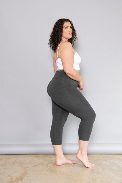 Cropped Lightweight Leggings - Dark Grey