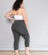 Curve Cropped Lightweight Leggings - Dark Grey