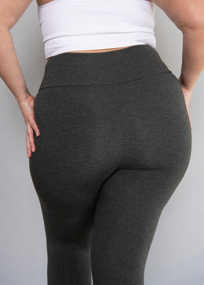 Cropped Lightweight Leggings - Dark Grey