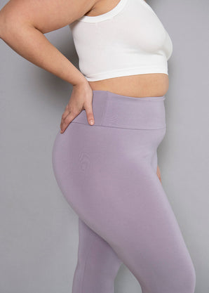 Cropped Lightweight Leggings - Mauve