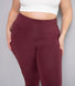 Curve Cropped Lightweight Leggings - Burgundy