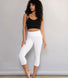 Cropped Lightweight Leggings - White