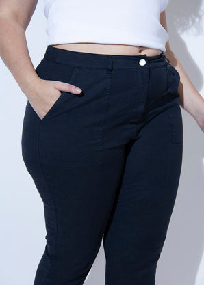 Curve Chino Trousers - Navy