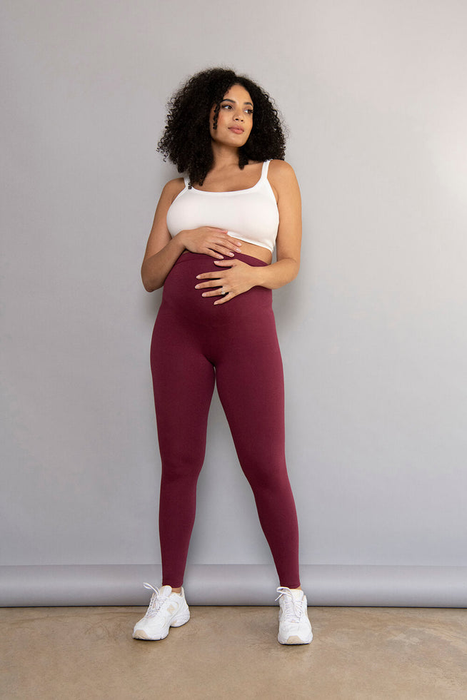 Maternity Everyday Leggings - Burgundy