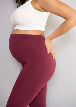 Maternity Everyday Leggings - Burgundy