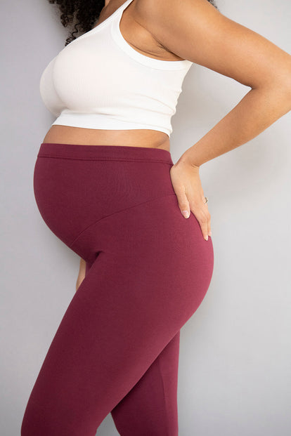 Maternity Everyday Leggings - Burgundy