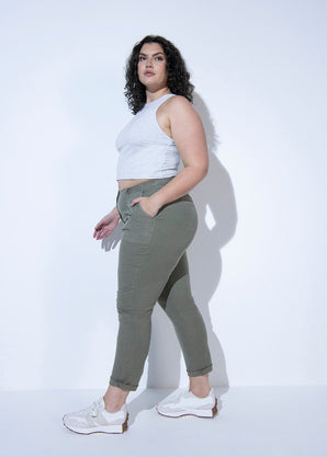 Curve Chino Trousers - Green