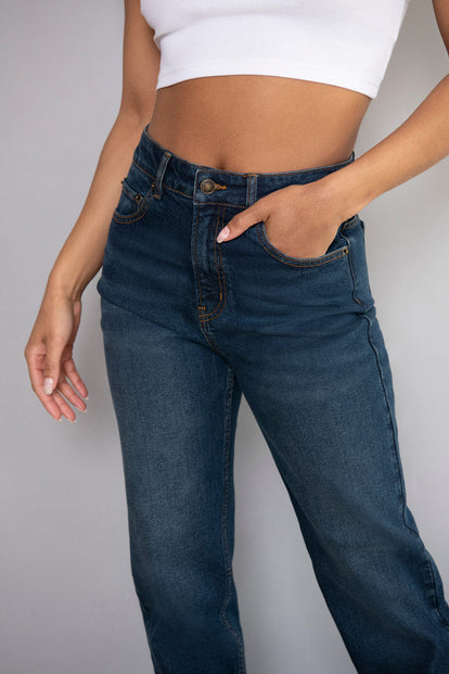 Straight Jeans - Dark Blue