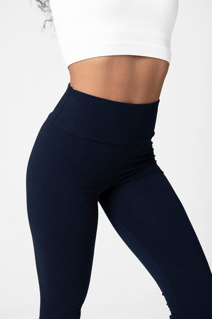 Everyday High Waisted Leggings - Navy Blue