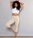 Curve Cropped Lightweight Leggings - Beige