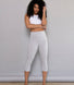 Curve Cropped Lightweight Leggings - Light Grey