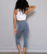 Cropped Lightweight Leggings - Steel Blue