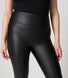 Leather Look High Waisted Leggings - Black