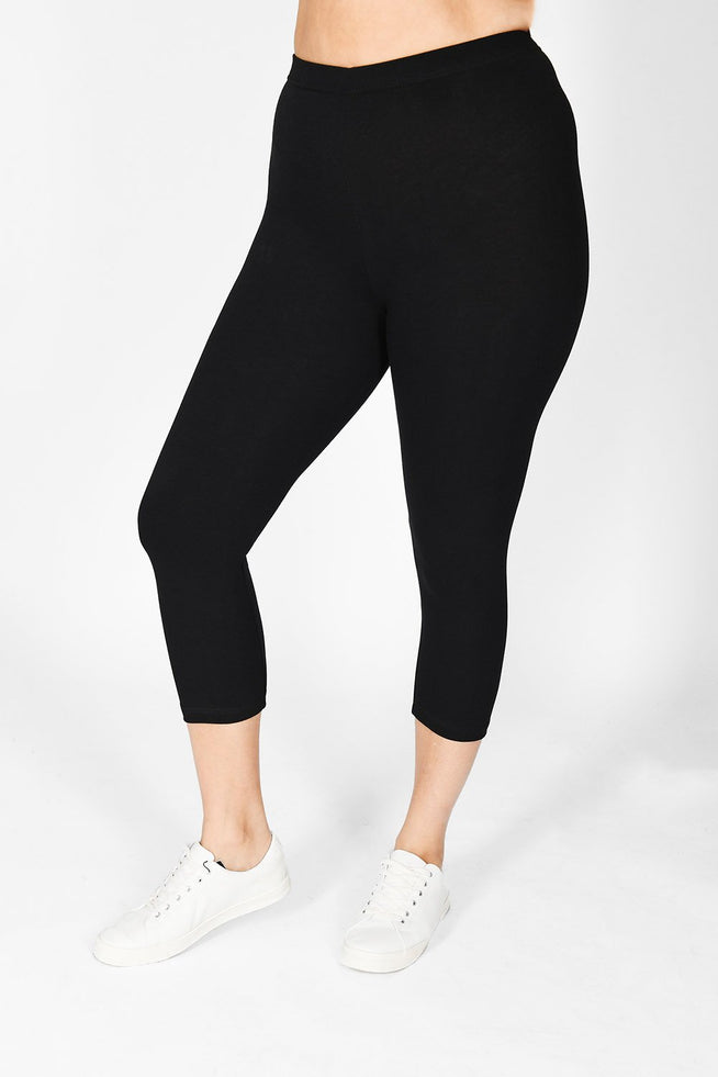 Curve Everyday Cropped Leggings - Black