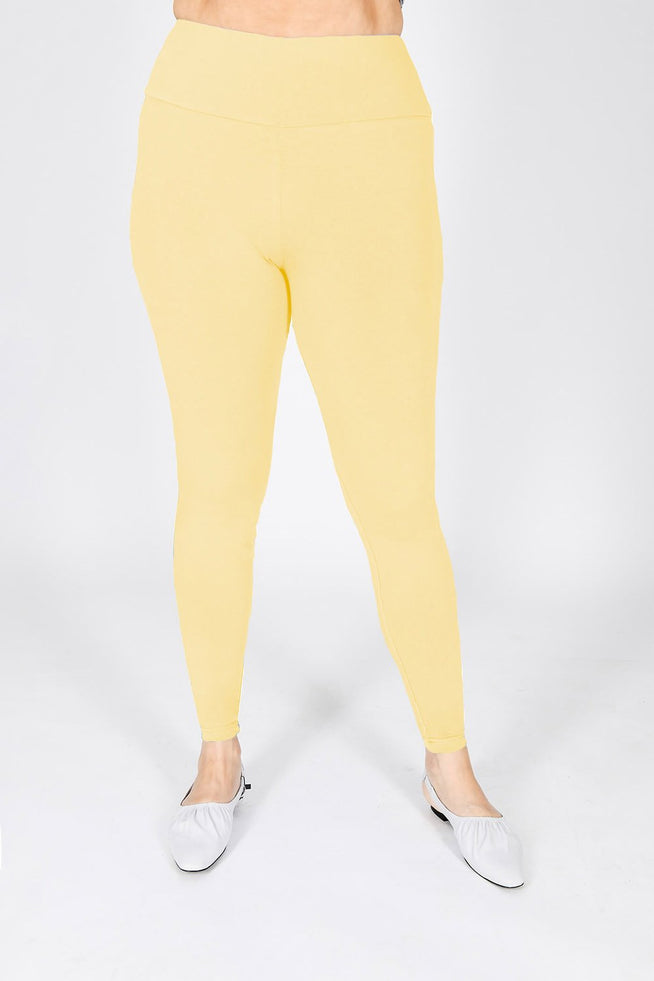 Curve Everyday High Waisted Leggings - Pastel Yellow