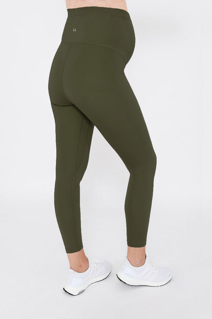 Maternity Focus 7/8 Sports Leggings - Olive Green