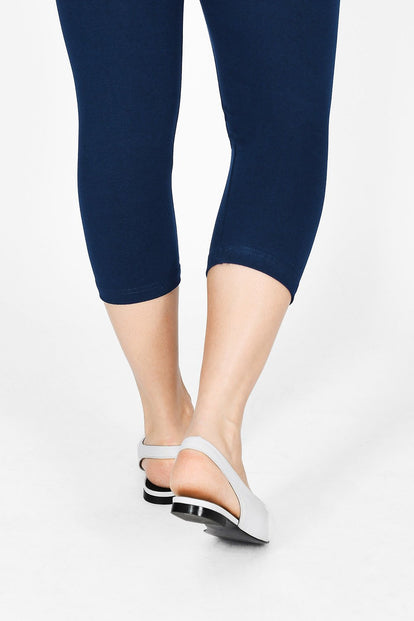 Curve Everyday Cropped Leggings - Navy Blue