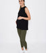 Maternity Focus 7/8 Sports Leggings - Olive Green