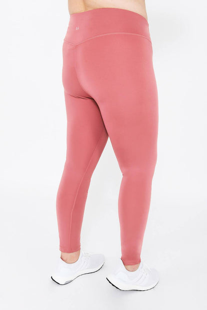 Curve Focus High Waisted Sports Leggings - Dusty Pink