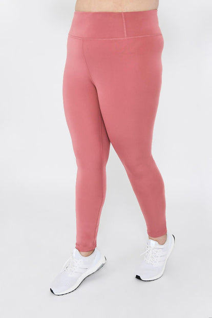 Curve Focus High Waisted Sports Leggings - Dusty Pink