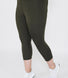Curve Focus Cropped High Waisted Sports Leggings - Olive Green