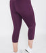 Curve Focus Cropped High Waisted Sports Leggings - Mulberry Plum