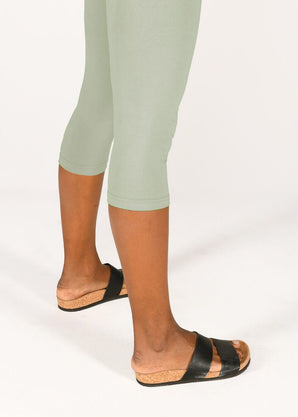 Everyday Cropped Leggings - Sage Green