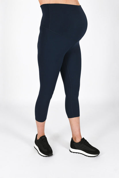 Maternity Revitalise Cropped Leggings - Navy Blue