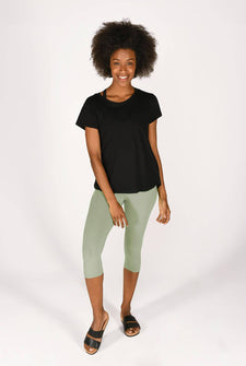 Everyday Cropped Leggings - Sage Green