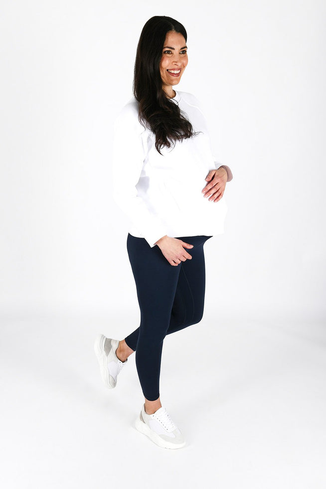 Maternity Revitalise 7/8 Leggings - Navy Blue