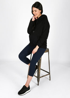 Maternity Revitalise Cropped Leggings - Navy Blue