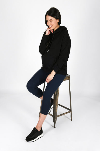 Maternity Revitalise Cropped Leggings - Navy Blue