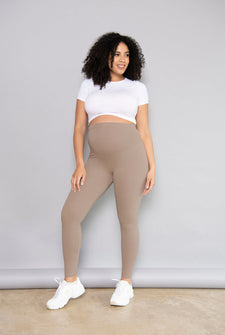 Maternity Winter Everyday Leggings - Stone