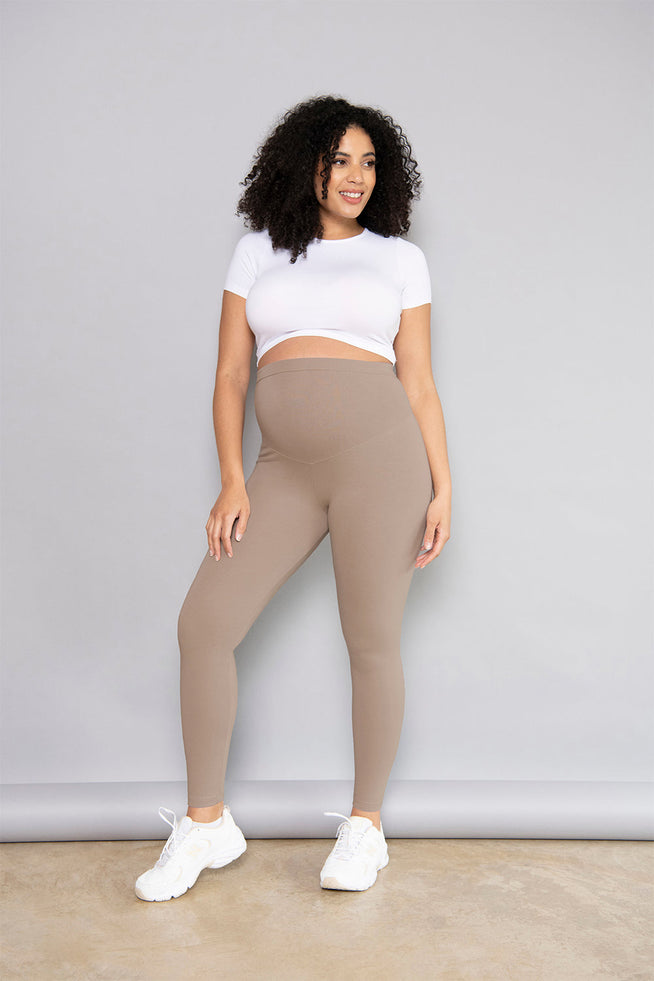 Maternity Winter Everyday Leggings - Stone