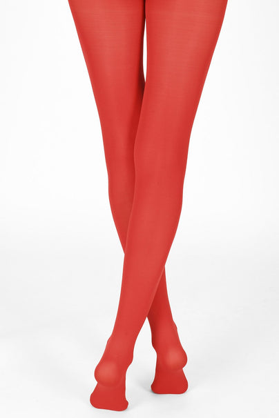 60 Denier Tights - Poppy Red