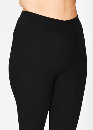 Curve Everyday Cropped Leggings - Black