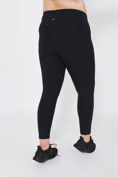 Curve Focus 7/8 High Waisted Sports Leggings - Midnight Black