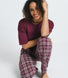 Pure Cotton Pyjama Set - Burgundy Check