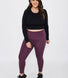 Curve Focus 7/8 High Waisted Sports Leggings - Mulberry Plum