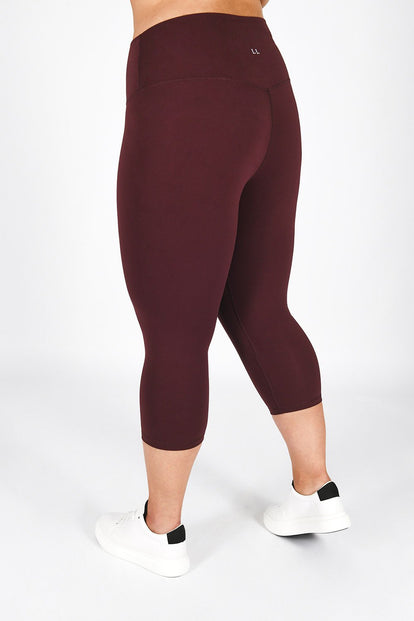 Curve Revitalise Cropped High Waisted Leggings - Winter Berry