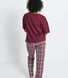 Pure Cotton Pyjama Set - Burgundy Check