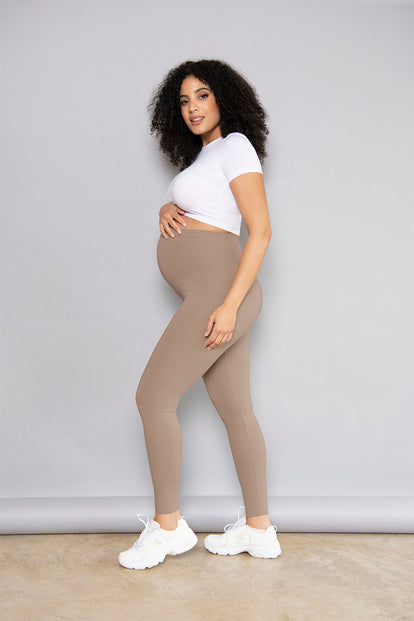 Maternity Winter Everyday Leggings - Stone